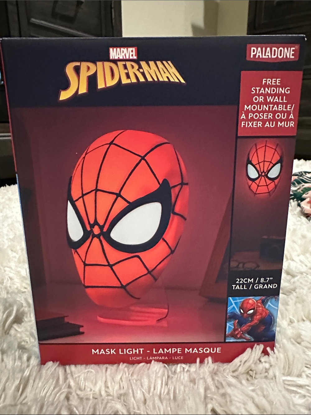 Marvel Spider-Man Red and Black Mask Light